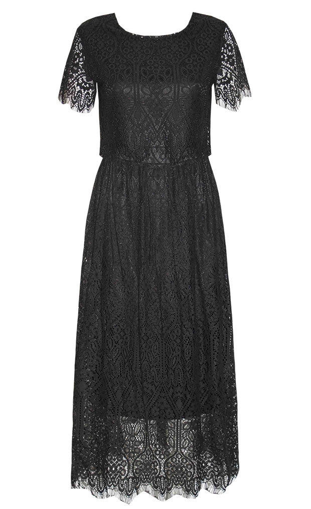 Mary Black Lace Dress – Little Party Dress