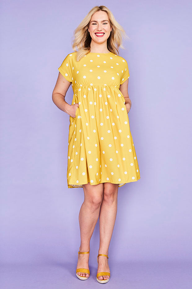 mustard polka dot