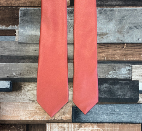 Two Coral Pink tie - Regular width and skinny width