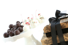 Chocolate covered cherry snowmen cordial cherries best Christmas gift box client gift truffles fudge The Cordial Cherry Melissa Stephens Omaha