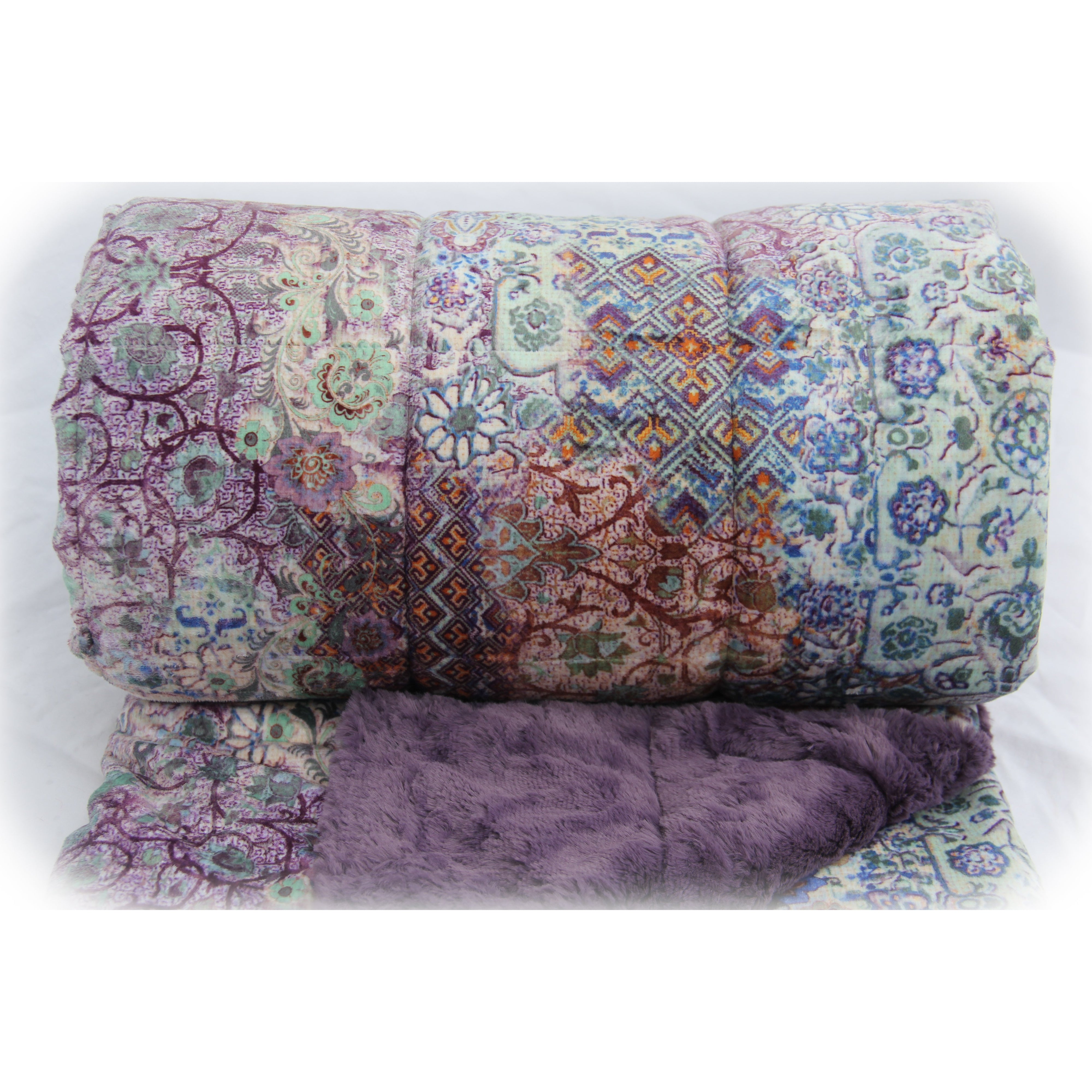 Minky Weighted Blanket 2-6 LBS X-Small Youth Mystik Plum – Soothing Weight