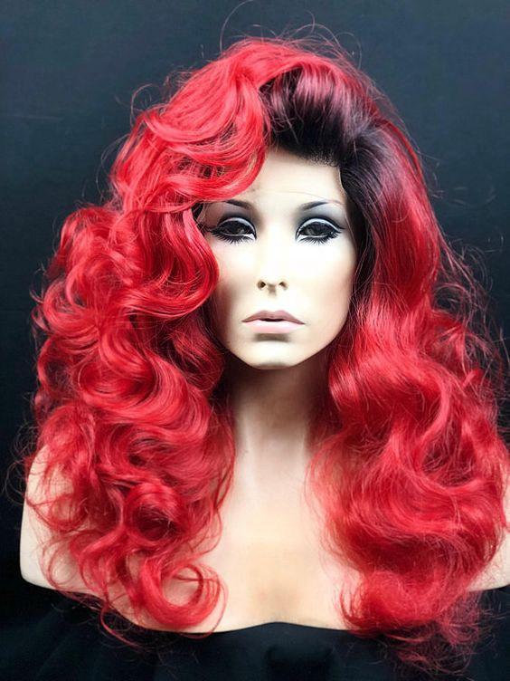 Peggy Bundy Wig Amazon Black Roots Red Hair Ronald Mcdonald Wig