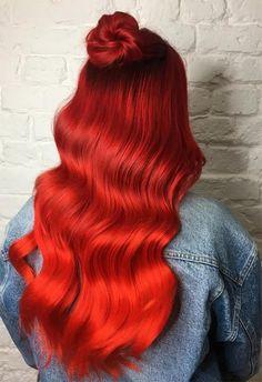 Straight Red Hair Wig Black To Red Hair Red Hair Lady Dark Brown