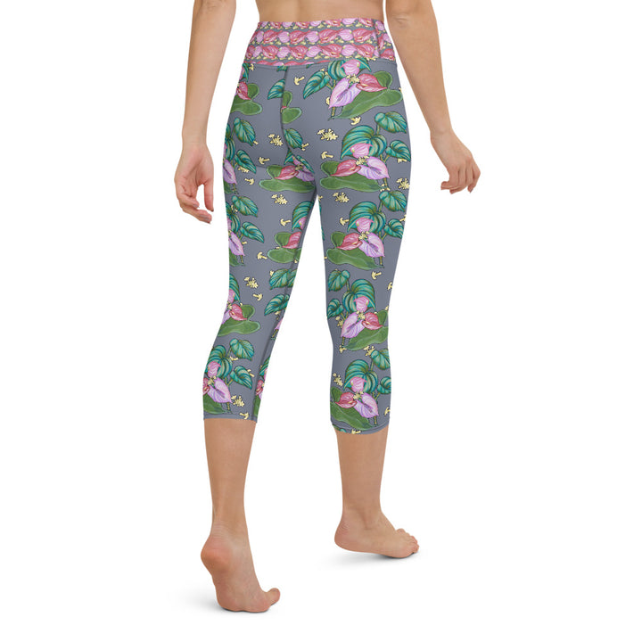  Colorful Hawaiian Ukulele Women's Yoga Pants Capri
