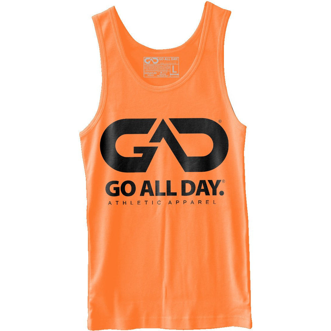 GO ALL DAY® Unisex Tank (Neon Heather Orange)