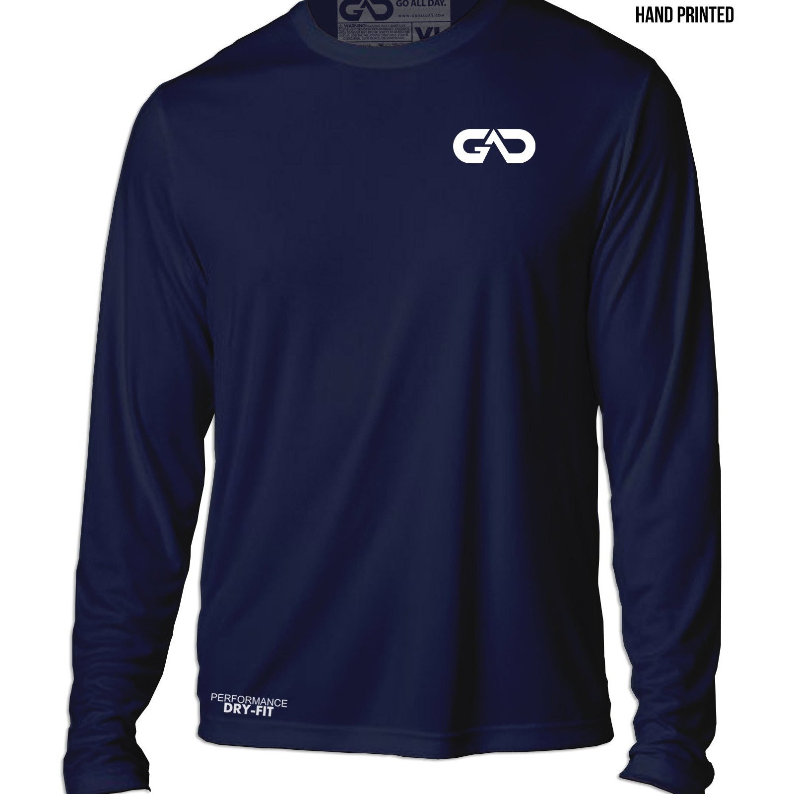 blue dri fit long sleeve