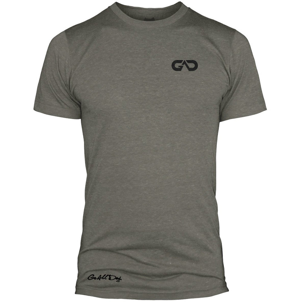 GO ALL DAY Infinity Logo Poly/Cotton Tee (Stone Grey) - GO ALL DAY ...