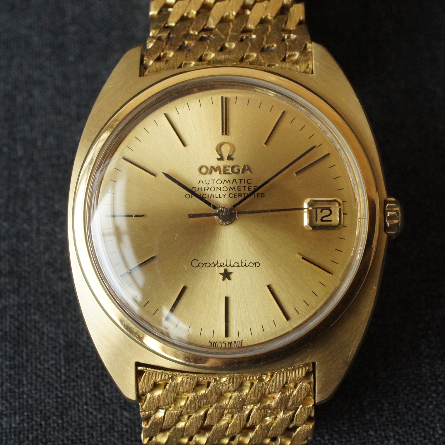 1966 OMEGA SOLID 18K YELLOW GOLD CONSTELLATION REF.168017 NOSTIME