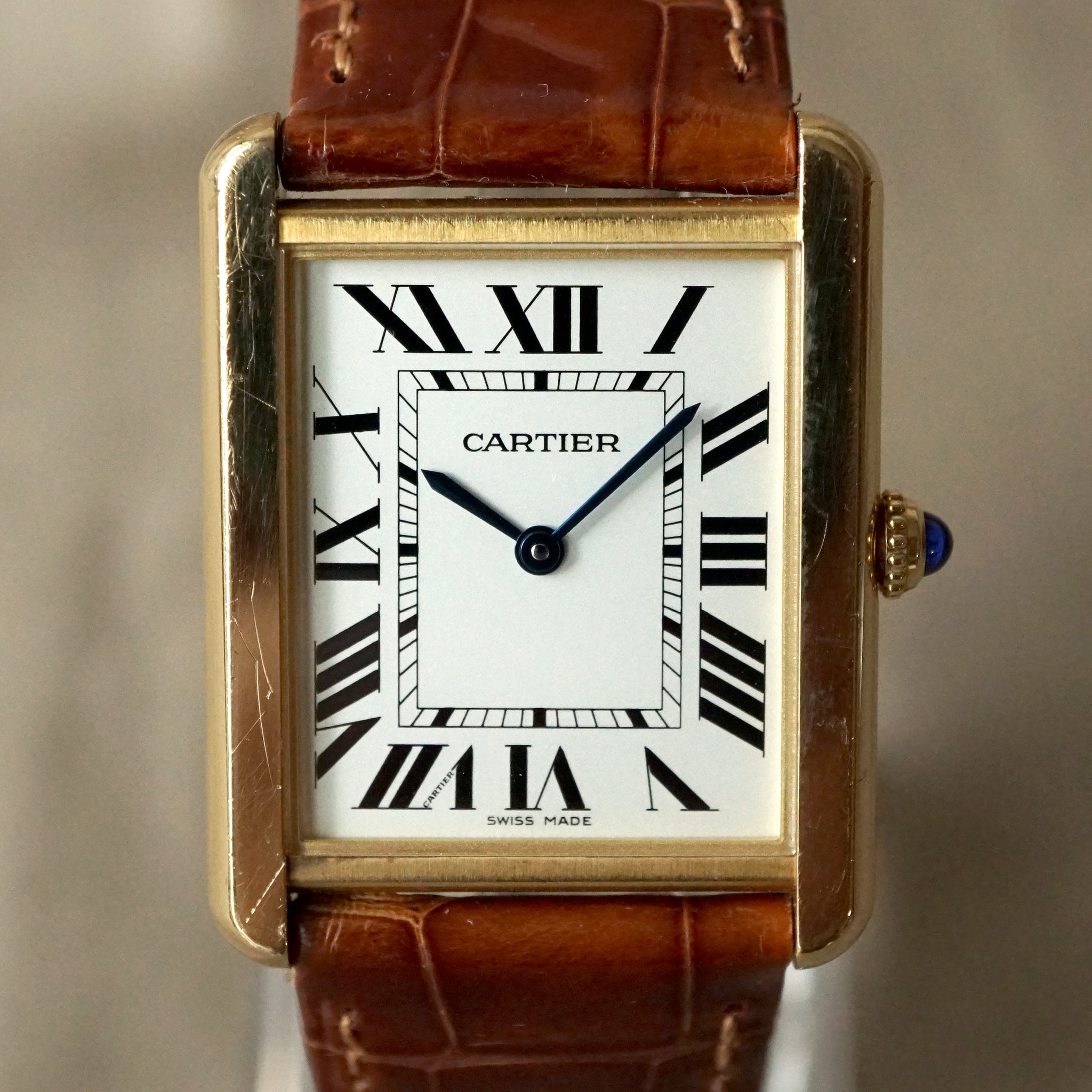 cartier tank solo yellow gold large