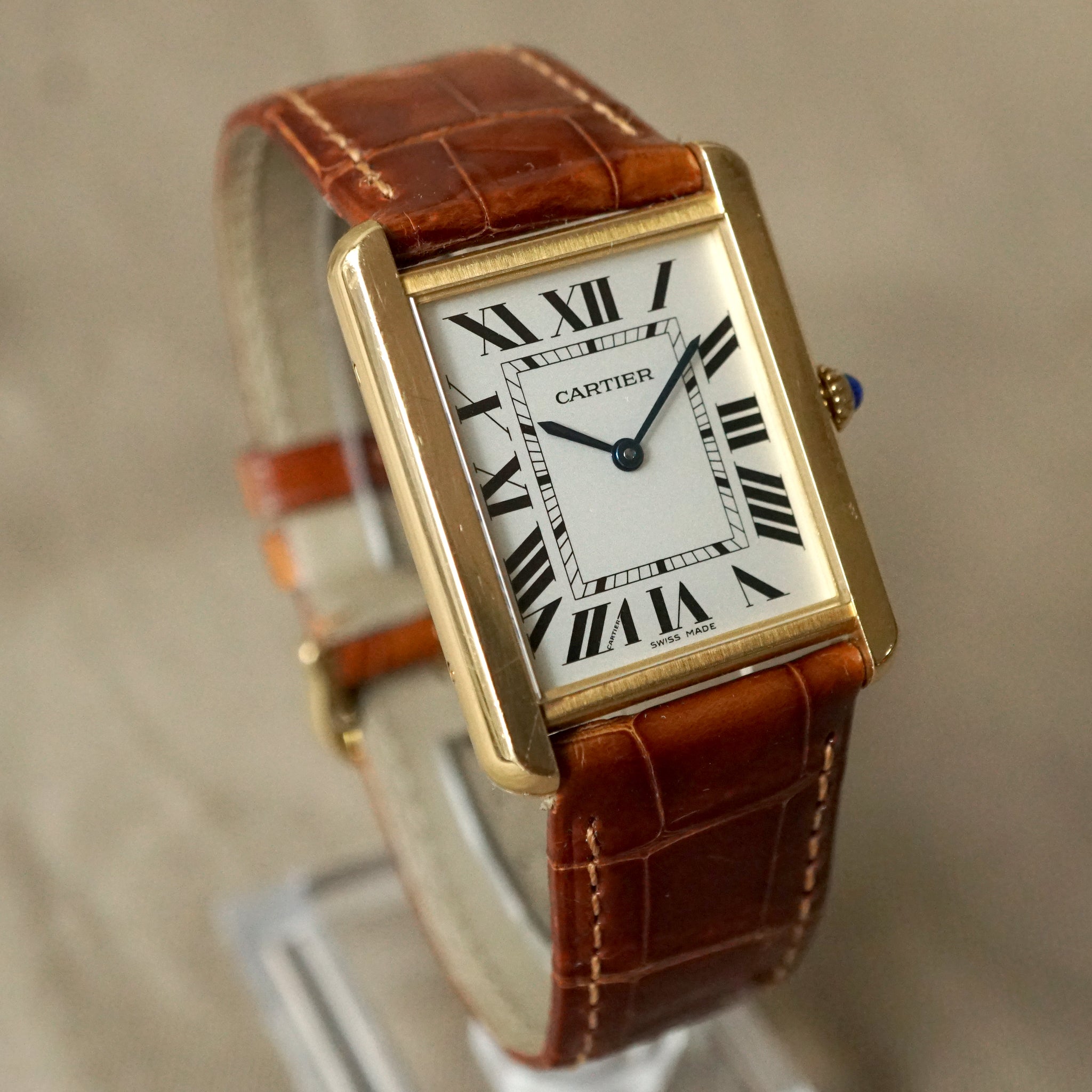 2013 CARTIER TANK SOLO MEN'S LARGE 18K 