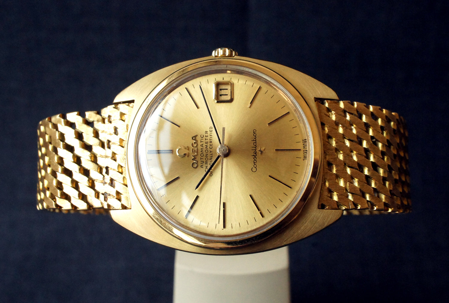 1966 OMEGA SOLID 18K YELLOW GOLD 