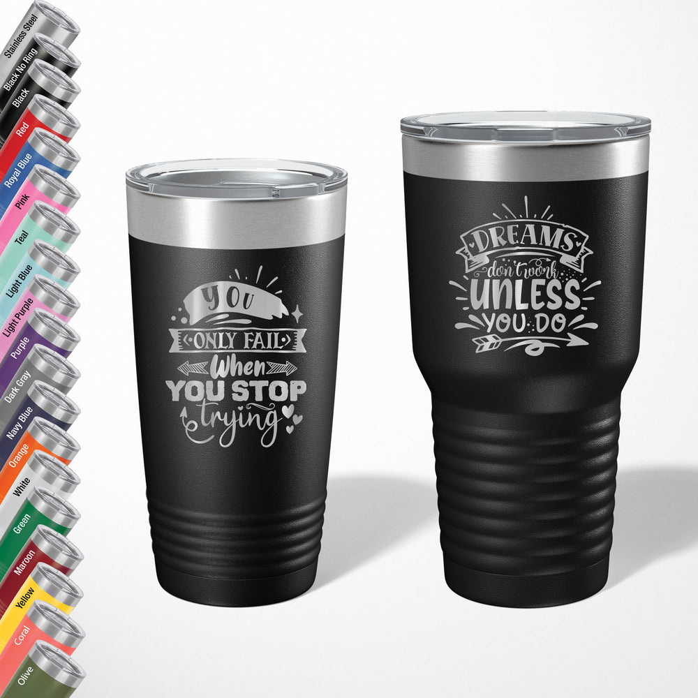 YETI Laser Engraved 20 or 30 oz Tumbler Personalized Engraving Logo Black  Navy