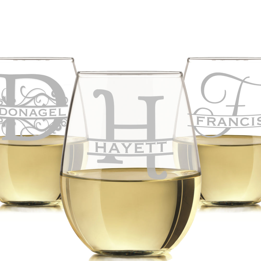 Personalized Stemless Wine Glass from EngraveMeThis