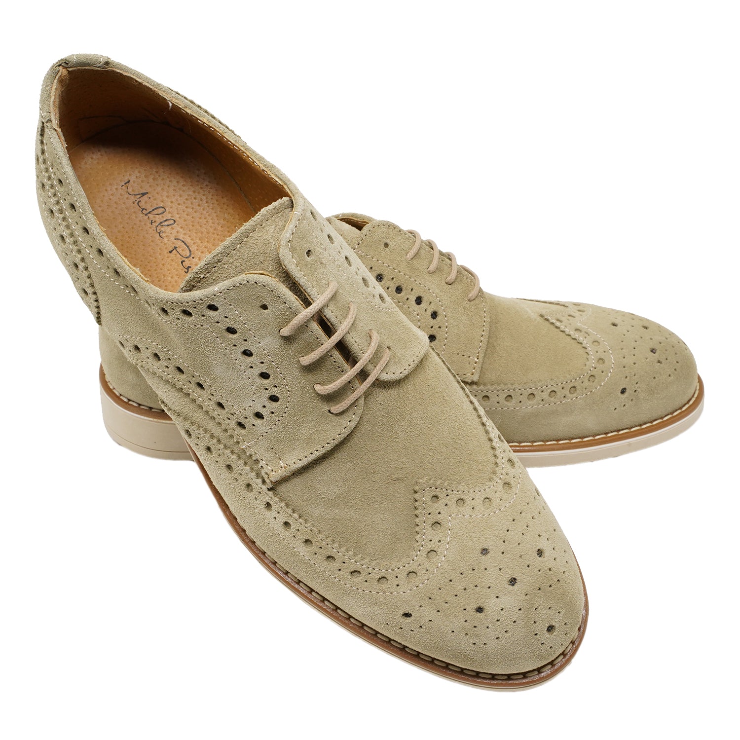 Scarpe Uomo Eleganti Estive Francesine Camoscio beige Derby Stringate –  ESPREZ