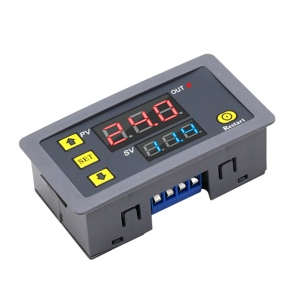 Digital Time Delay Relay Dual LED Display Cycle Timer Control Switch A