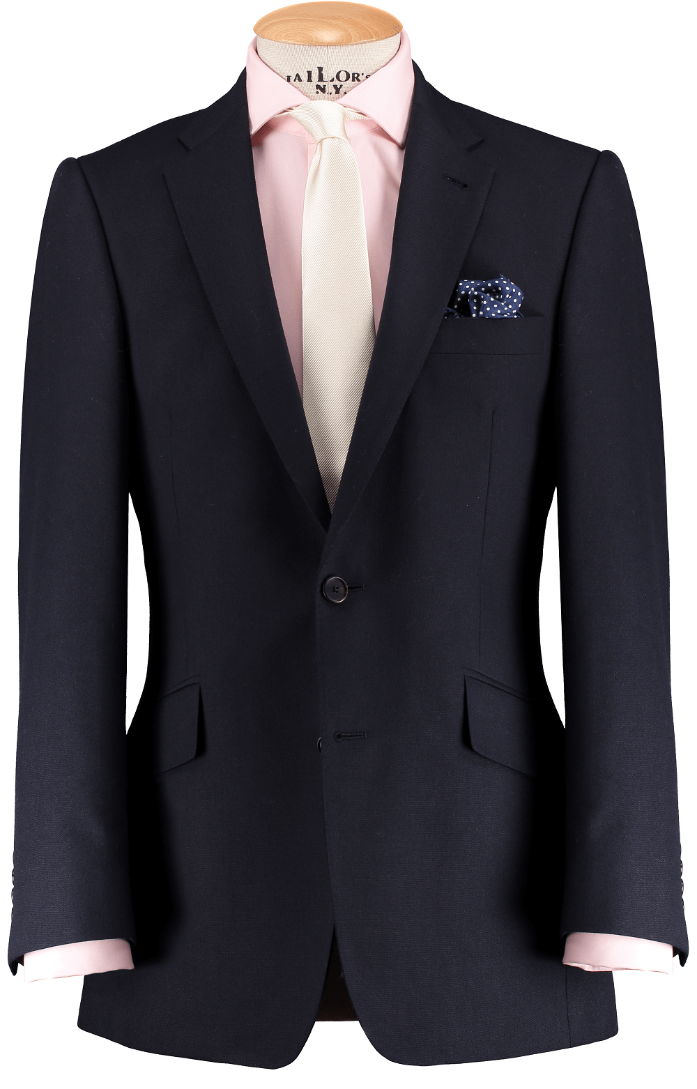 Hw Navy Blue 3 Piece Suit Yardsmen