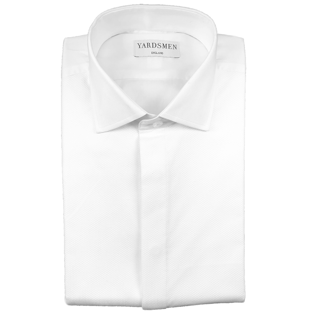 white dinner shirt