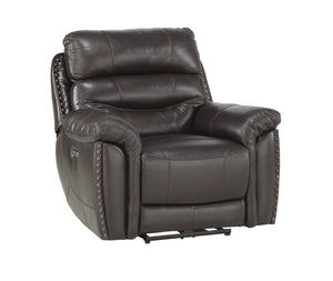 Brown 41" Power Reclining Chair with Power Headrest and USB Port