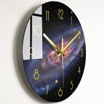 Horloge Murale en Verre Galaxie du triangle moderne