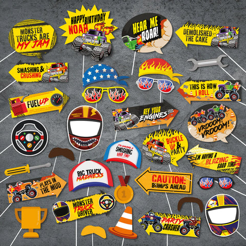 Monster Truck Photo Booth Props