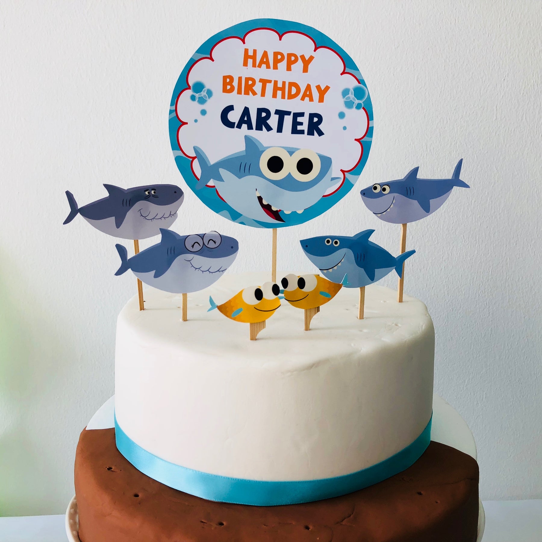 Baby Shark Cake Topper Printable Pigsy Party Pigsyparty
