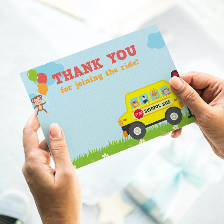 Wheels on the Bus Thank You Cards Printable | Pigsy Party#N#– PigsyParty