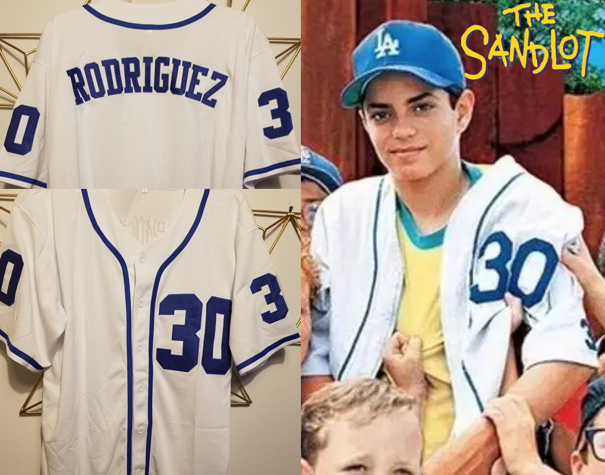 Sandlot Movie #30 Baseball Jersey 