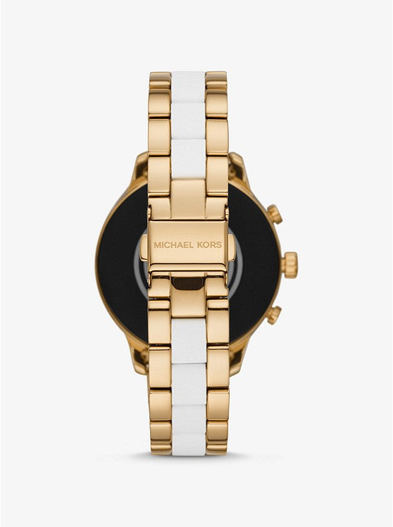 MICHAEL KORS ACCESS - Runway Gold-Tone and Silicone Smartwatch - MKT50