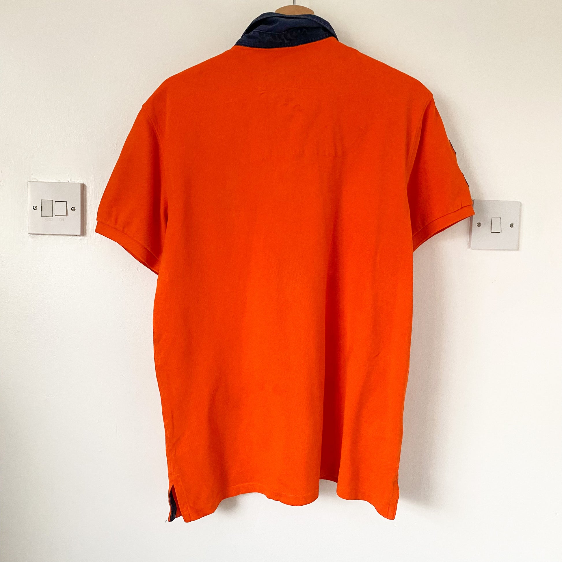 Men's Orange Ralph Lauren Rugby Polo Shirt Size L – Claeshaus
