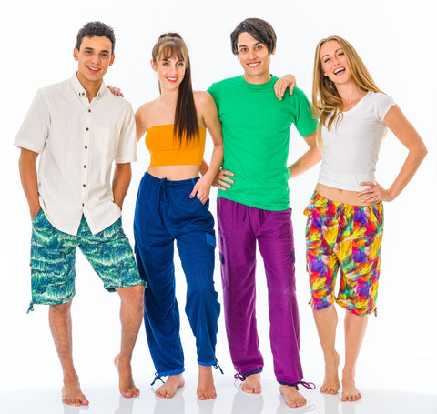 Comfortable and colourful cotton clothing for men, women and children