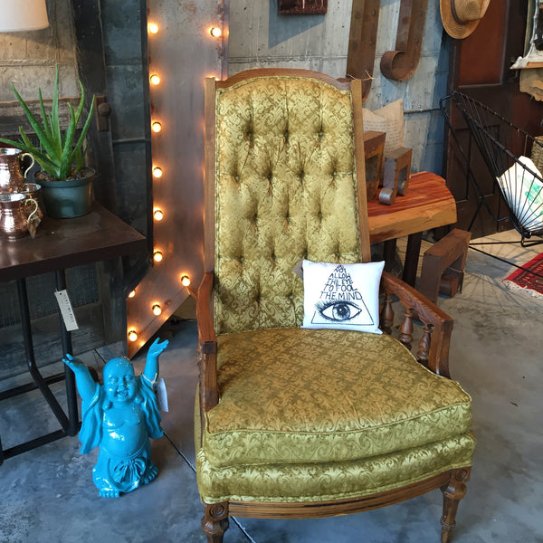 Vintage gold chair with High Back