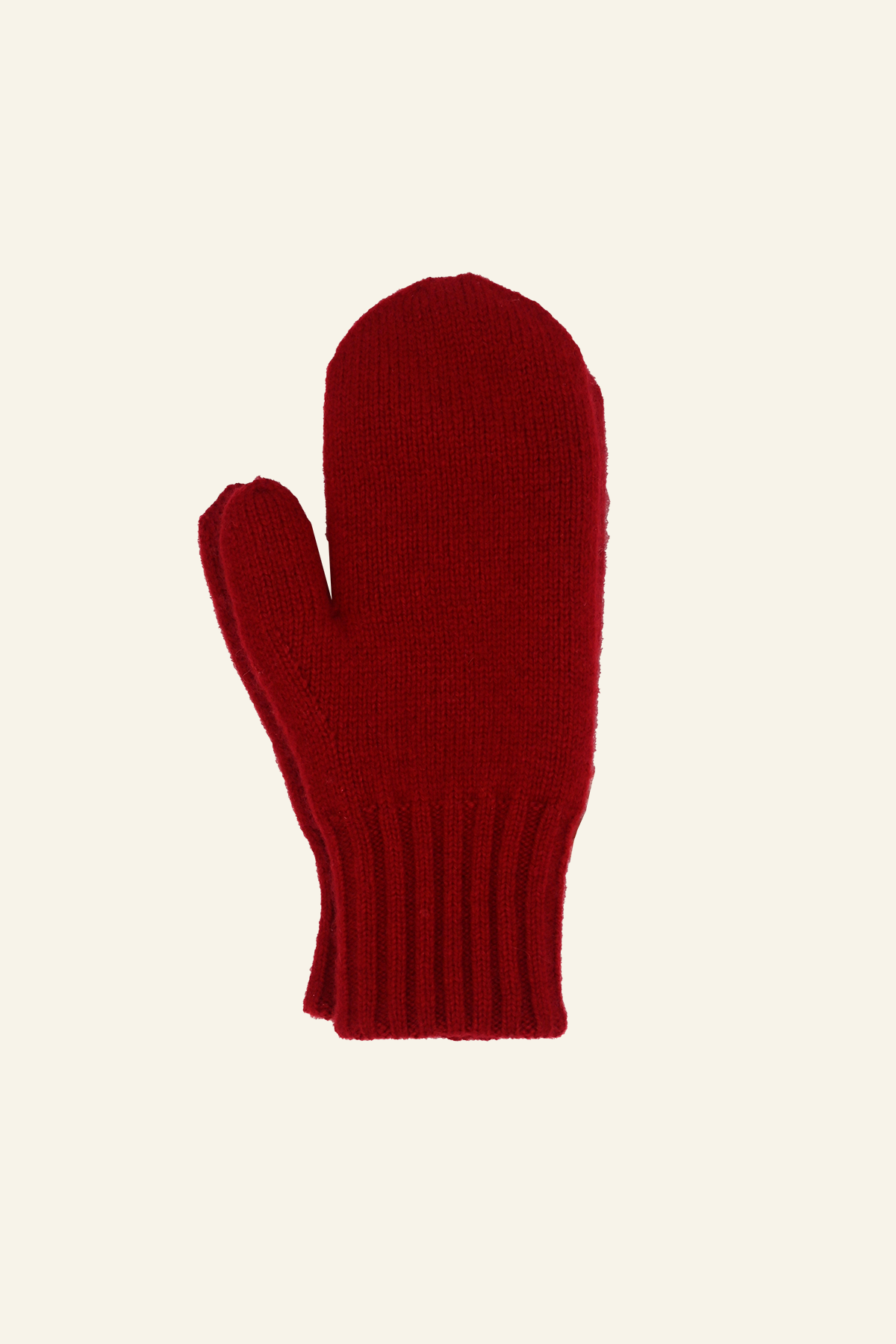 Red Cashmere Mitten for Kids