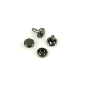 24 SMALL RIVETS 6MM Gunmetal - Fabric Bash