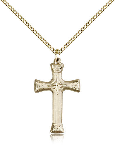 Gold Filled Cross Medal with Chain Pendant – Lagron Miller Company