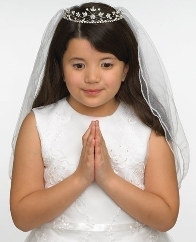 Allison Deluxe First Communion Crown Veil