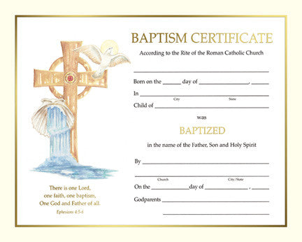 Baptism Certificate – Lagron Miller Company