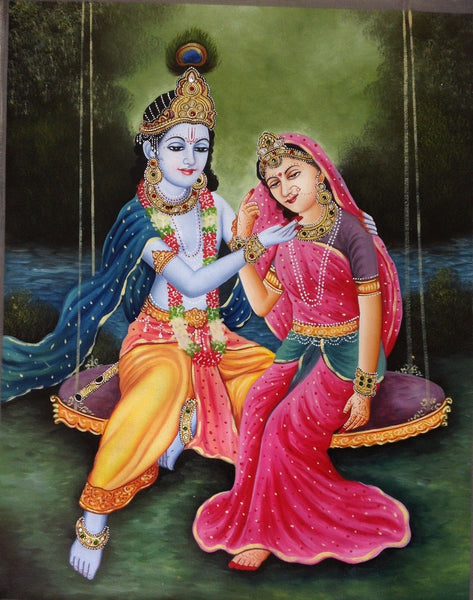 radha krishna emboss paintings