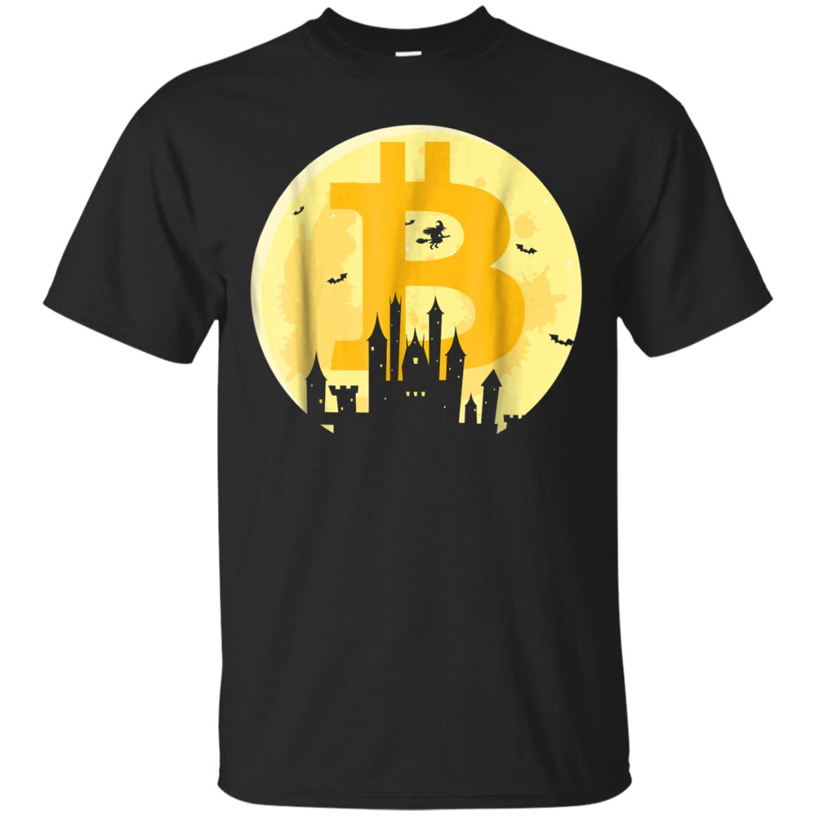 Halloween Bitcoin Scary Haunted Castle Shirt