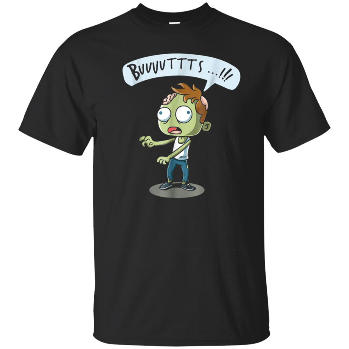 Teenager Zombie Boy Hunting Butts Funny Halloween T-shirt