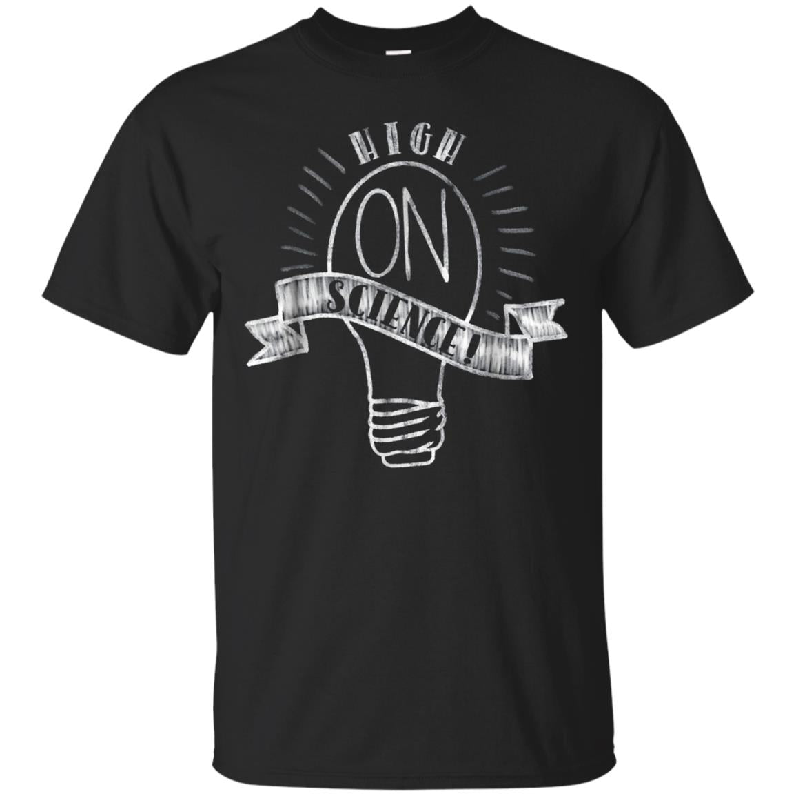 Science Light Bulb Funny Electricity Blackboard T-shirt