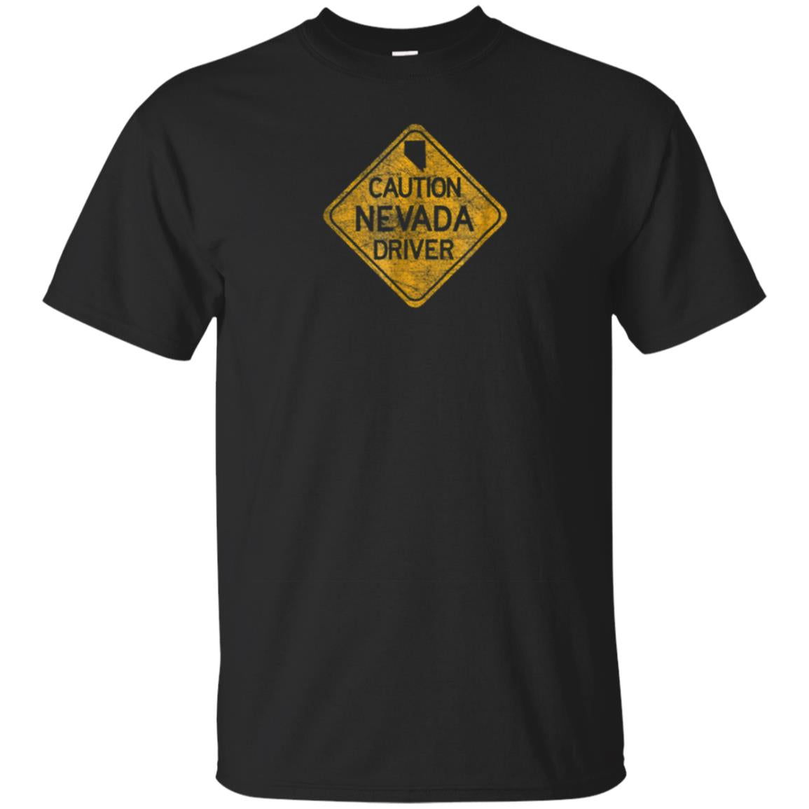 Nevada State Drivers Caution Sign T-shirt
