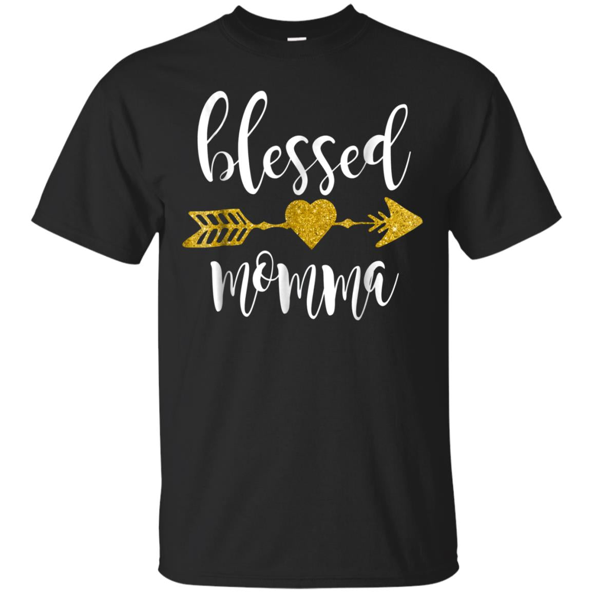 Cute Golden Arrow Blessed Momma Thanksgiving Gift T Shirt