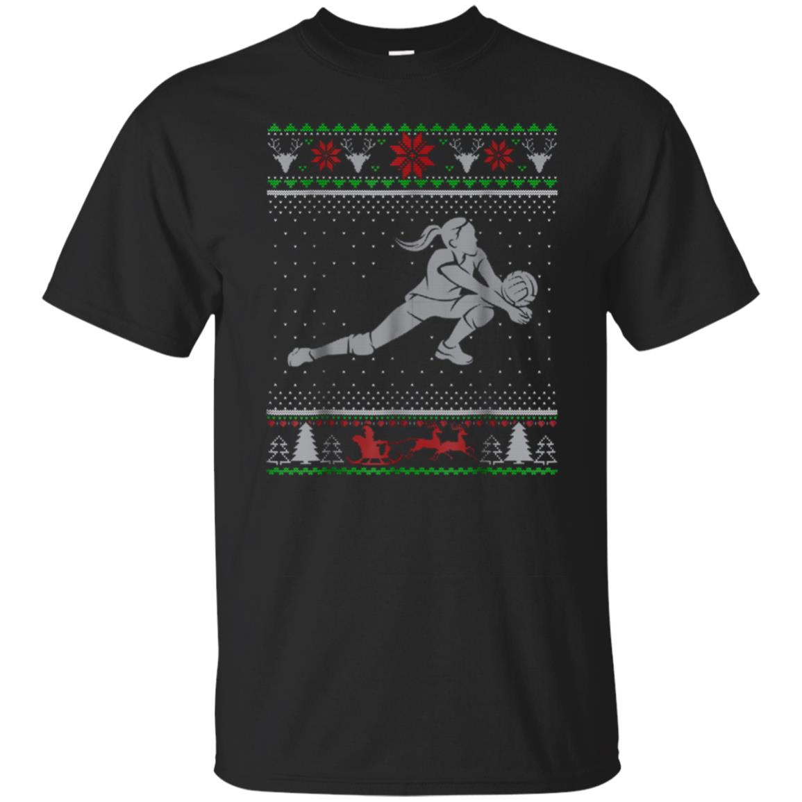 Volleyball Ugly Christmas Shirt Volleyball Lover Xmas Gift