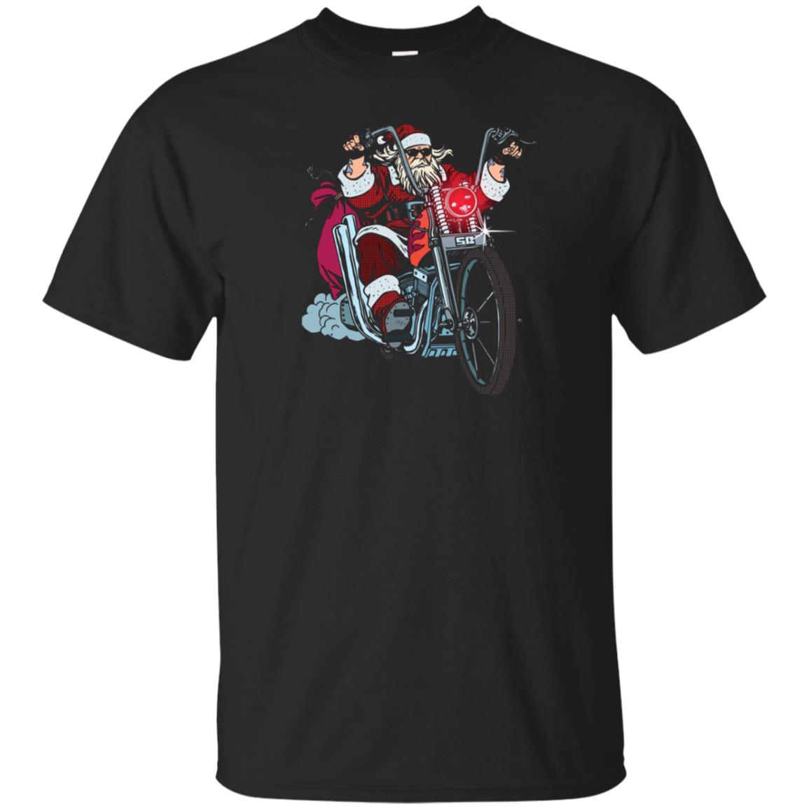 Santa Claus Biker Motorcycle Christmas T-shirt