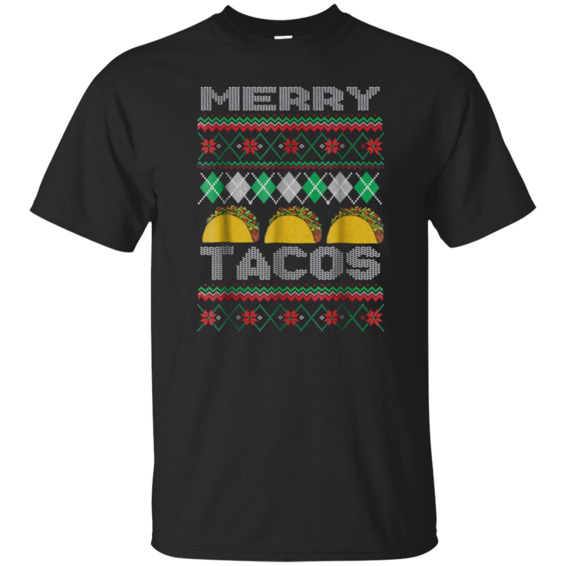 Merry Tacos Ugly Christmas T-shirt Funny Taco Gift