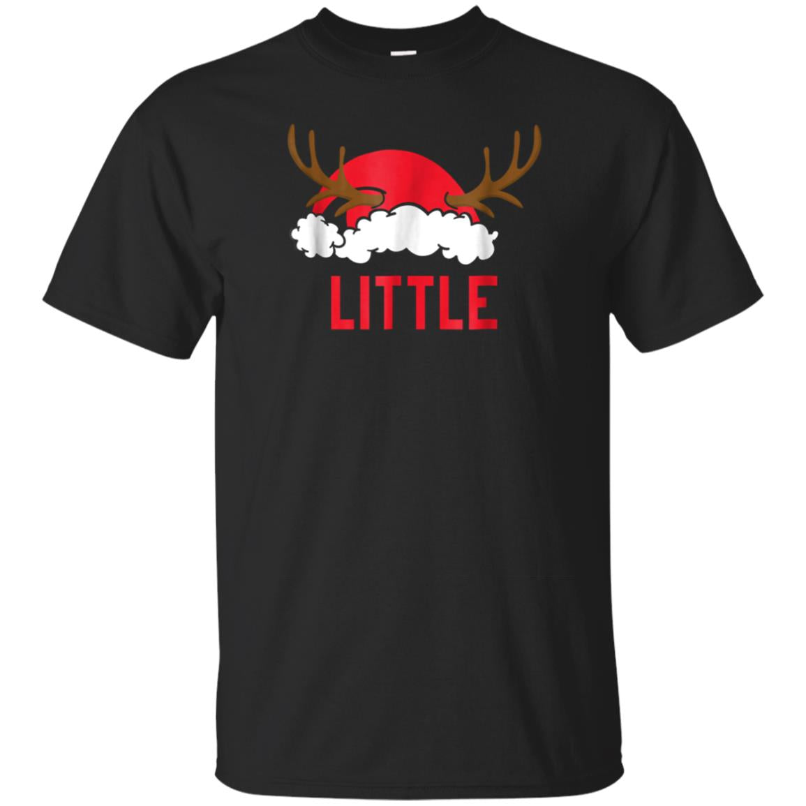 Little Reindeer Face Santa Hat Tshirt Retro Cute Christmas