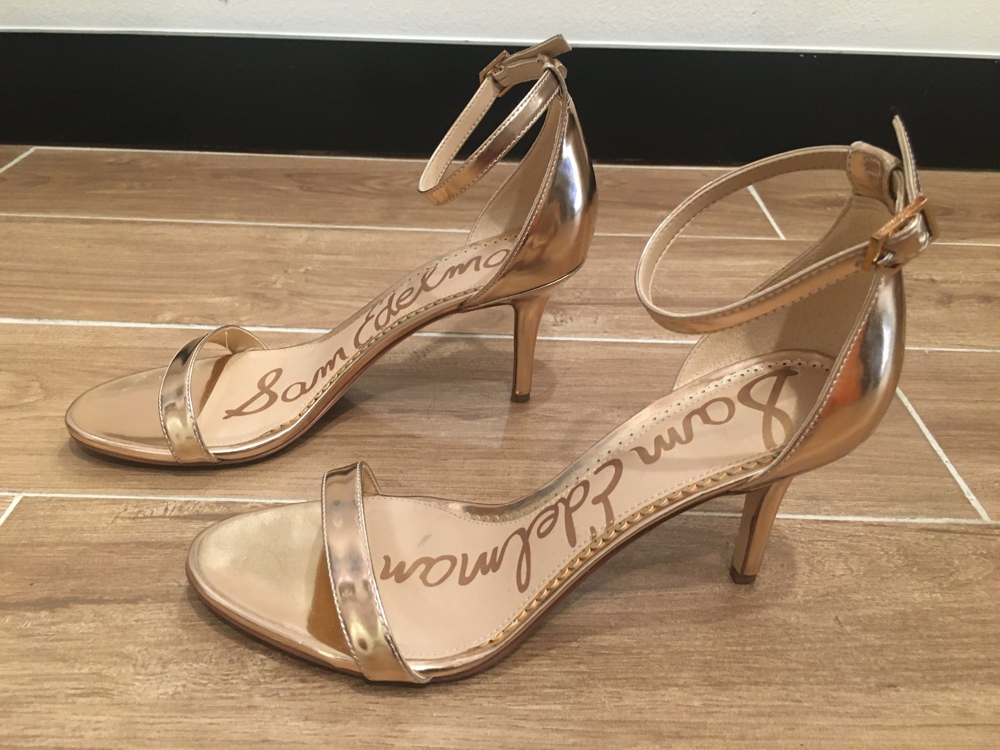 sam edelman rose gold heels