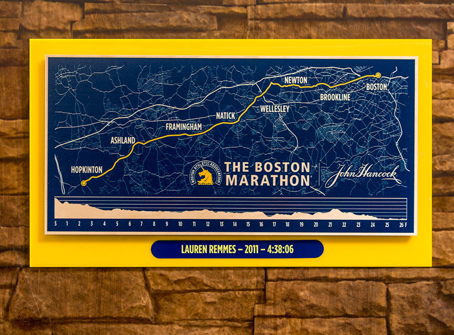 Customized Boston Marathon® Map Print Open Listing to Enter Custom I