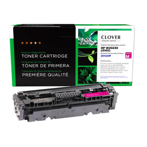 Clover Technologies Group, LLC Clover Imaging Remanufactured High Yield Magenta Toner Cartridge for HP W2023X (HP 414X)