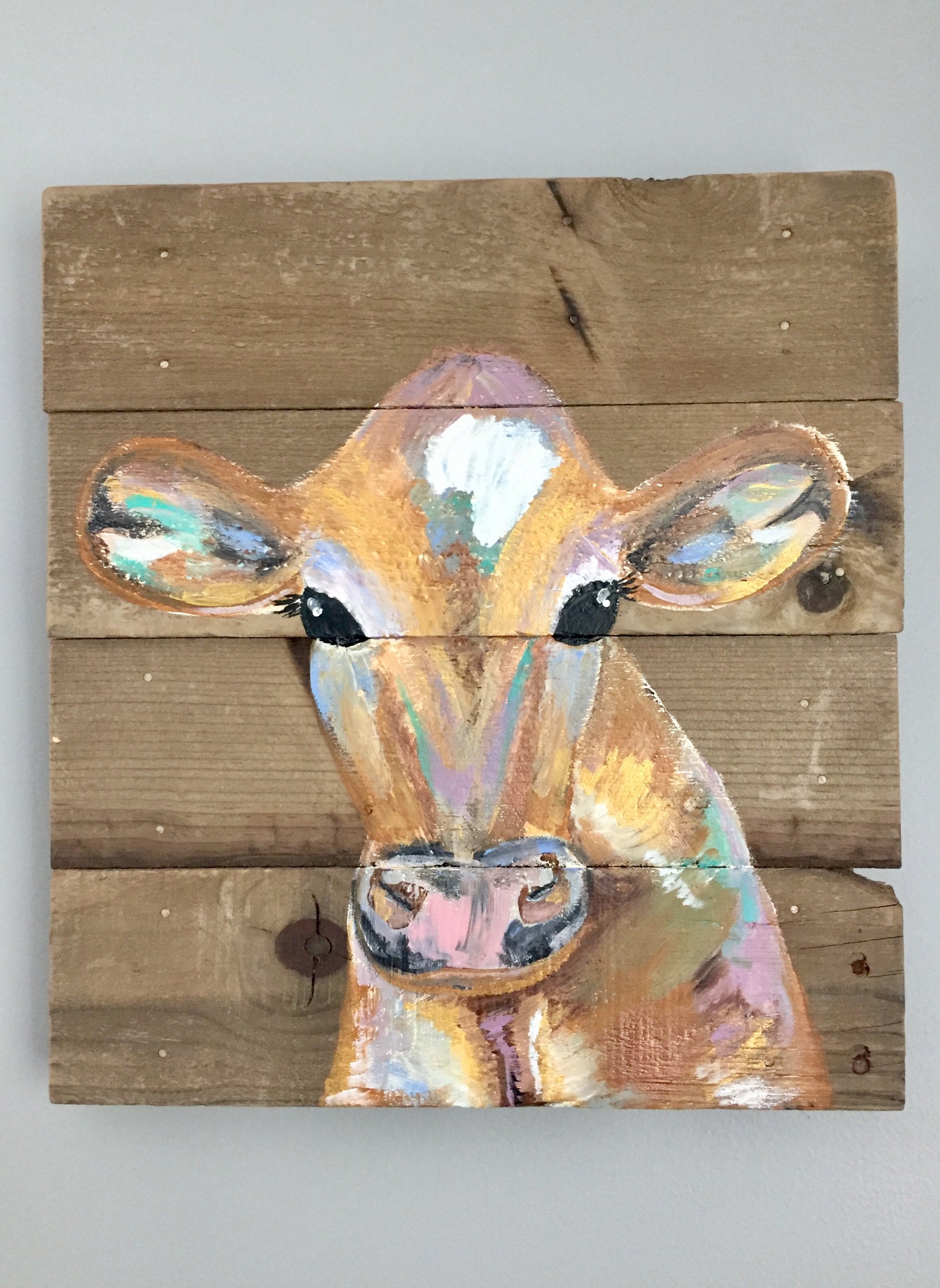 Cow Painting On Wood 2024